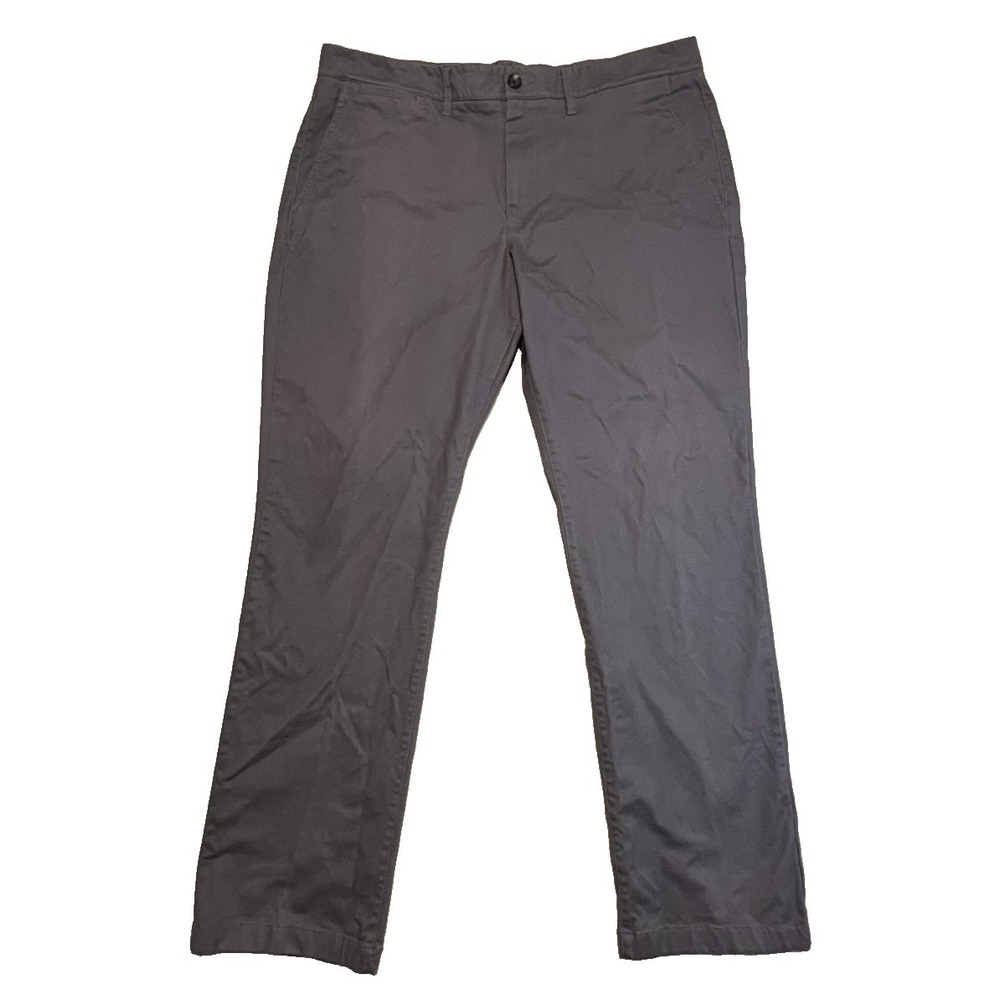 Goodfellow & Co Hennepin Chino Pants Mens Gray Straight Slim Fit Casual Stretch